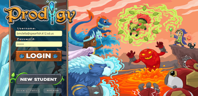 prodigy math game login for student